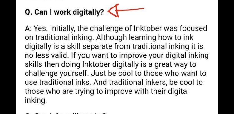 I would like to make a few clarifications:I was informed that Jake is no longer against the idea of digital art being used for Inktober, as he went over it in an email sent out to subscribers. It wasn’t always the case, but he seems to recognize digital artists now. Apologies!