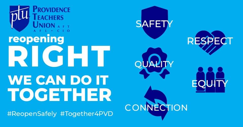 UmpababyErin's tweet photo. As a member of the Providence Teachers Union, I’m calling on @govraimondo, @harrisonpeters, &amp; @ainfantegreen to be #Together4PVD and #ReopenSafely. https://t.co/hTEA0SlMCN