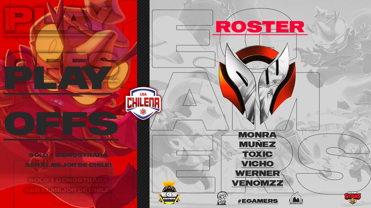 #LigaChilenaBS - Play offs 🏆

<a href="/DarkWarriorsBS/">Dark Warriors BS</a> espera confirmar su gran rendimiento en liga con el título de campeón:

👤<a href="/Monra_BS/">Mønra =(</a>
👤<a href="/munezssg/">Múñeeez 🐊</a>
👤@ToxicX0
👤@TioVicho2
👤@Bs_Werner
👤<a href="/Venomzz11/">VeNoMZz</a>