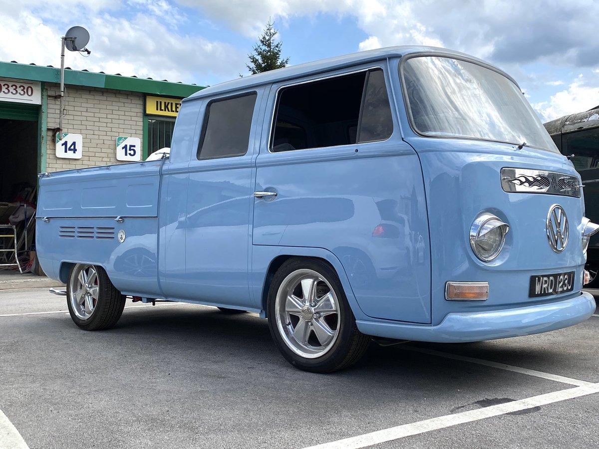 #Vw #crewcab #vwclassicpickup #skyblue #classiccar #restoration #heritage #thisonesmine