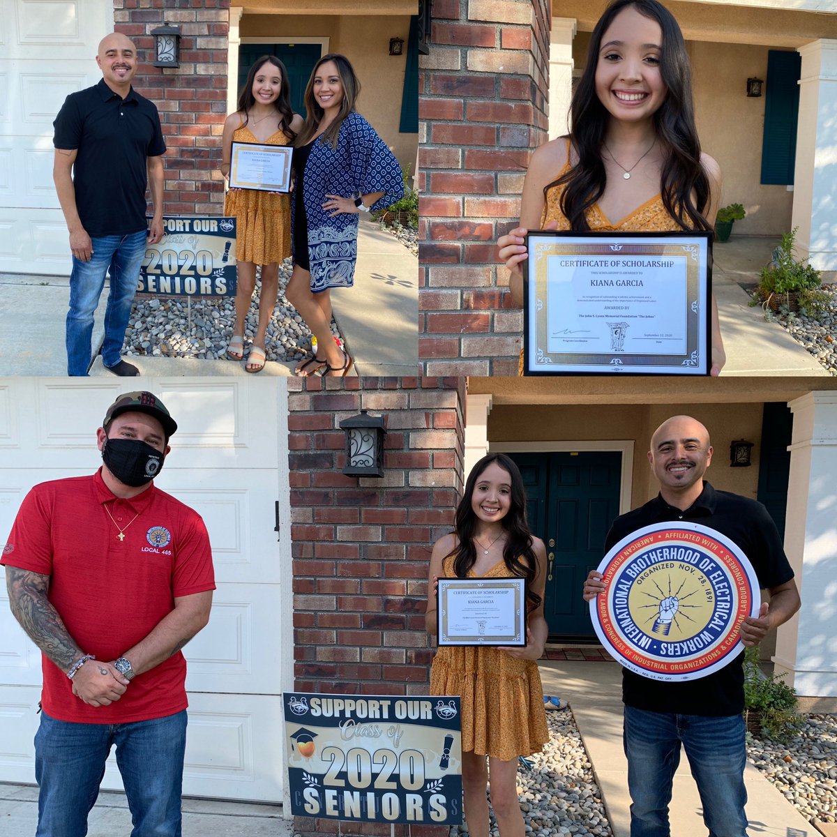 Kiana Garcia daughter of a @ibew465 members receiving her certificate for scholarship from the Johns Memorial Foundation fund! 

#scholarship #johnlyonsfoundation #johns #charity #scholarships #unionstrong #electrical #ibew #daughters #lineman @IBEW