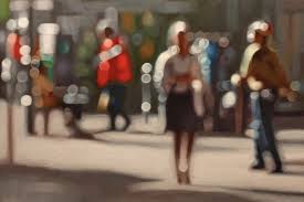 RaulRivasG's tweet photo. Philip Barlow es un artista sudafricano que plasma escenas cotidianas tal y cómo las ve una persona miope. Las pinturas son fantásticas. https://t.co/VhVctDxMCJ
