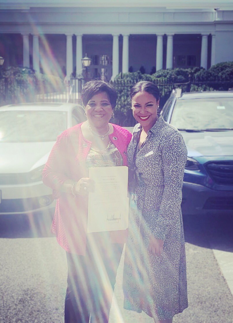 Rejoicing with @AliceMarieFree today at the @WhiteHouse after receiving her full pardon by @realDonaldTrump. We are so very happy and proud of you! Thank you for being an example and leading the way forward for so many.