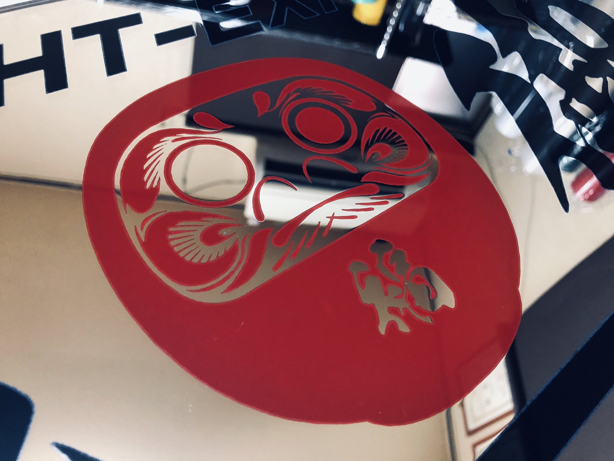 日の丸工芸 ｱﾝﾄﾞﾝ屋さん この配色だと光らないけどミラーベース 黒文字の大型アルナを作りたかったので作ってみた ミラーは写真撮るのムズいから作業場に撮影ブース作ろうかな T Co Za3762wdpf Twitter