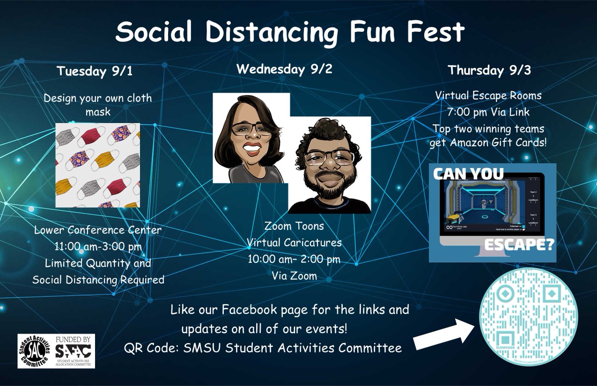 Check out some events we have scheduled for next week by Student Activities Committee!