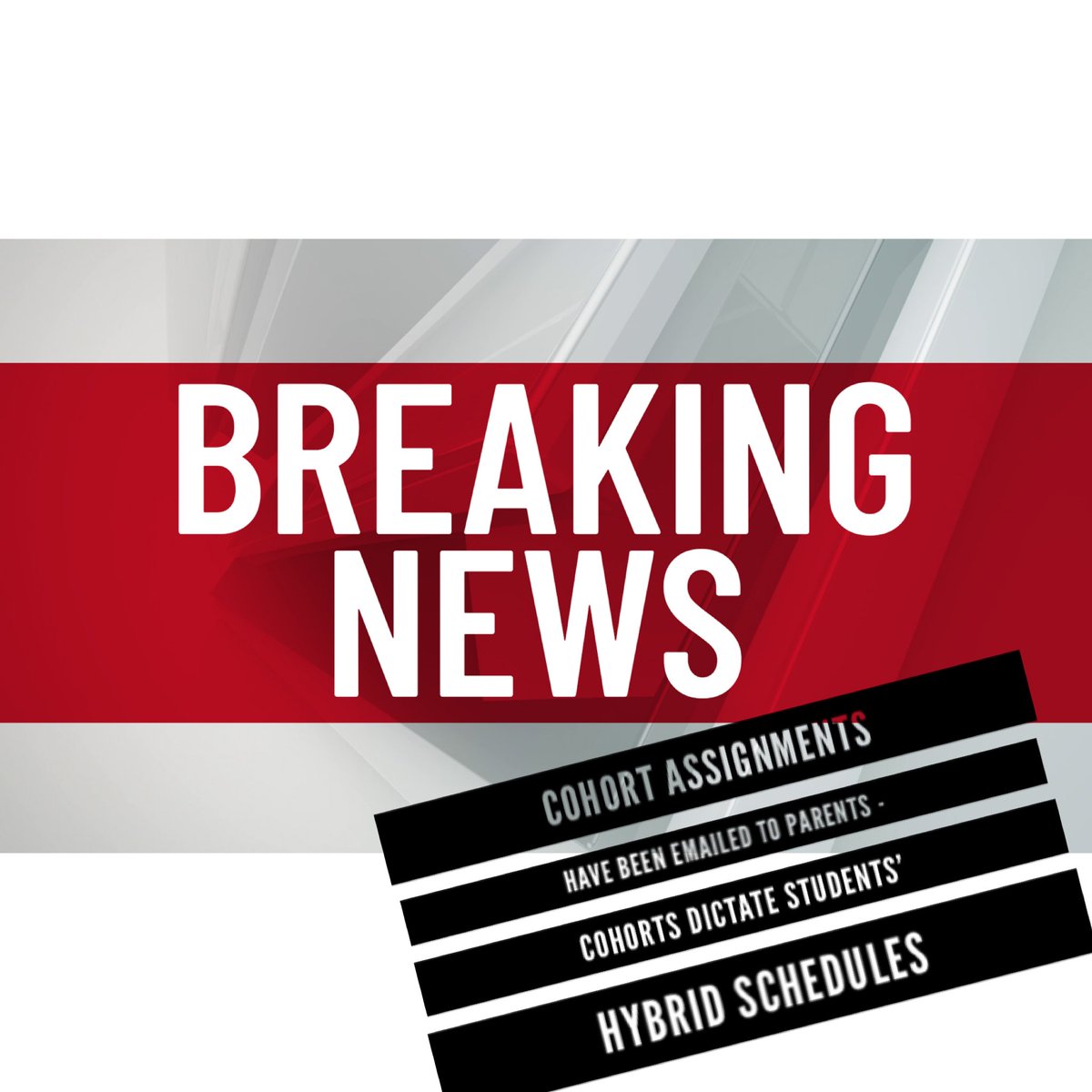 HsAlgonquin's tweet photo. Parents, check your email for cohort assignments. This info will dictate students’ hybrid schedules. 9/16 is still start of remote learning. Week of 10/5 is start of hybrid schedule. The start of school is getting closer! https://t.co/b2pXunzlUZ