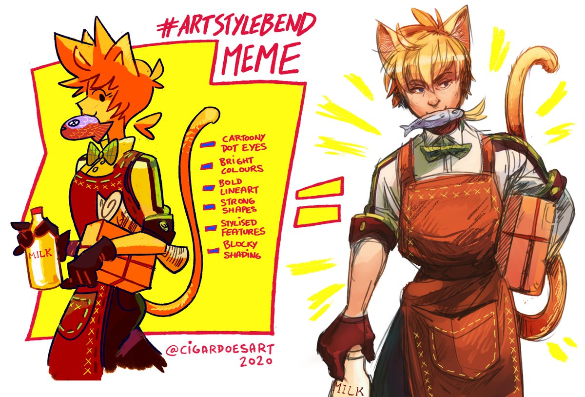 oh also i finished my go at the #artstylebend challenge with neko lenkun!! i'm really thankful of all of you who saw these things in my style !! 