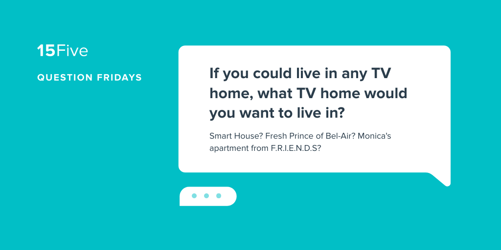 15Five's tweet photo. #QuestionFriday β - back at it! What TV home would you live in?!
Our personal favorite is Monica's apartment π€
#culture #HR #together https://t.co/tAR8XzY5Xr