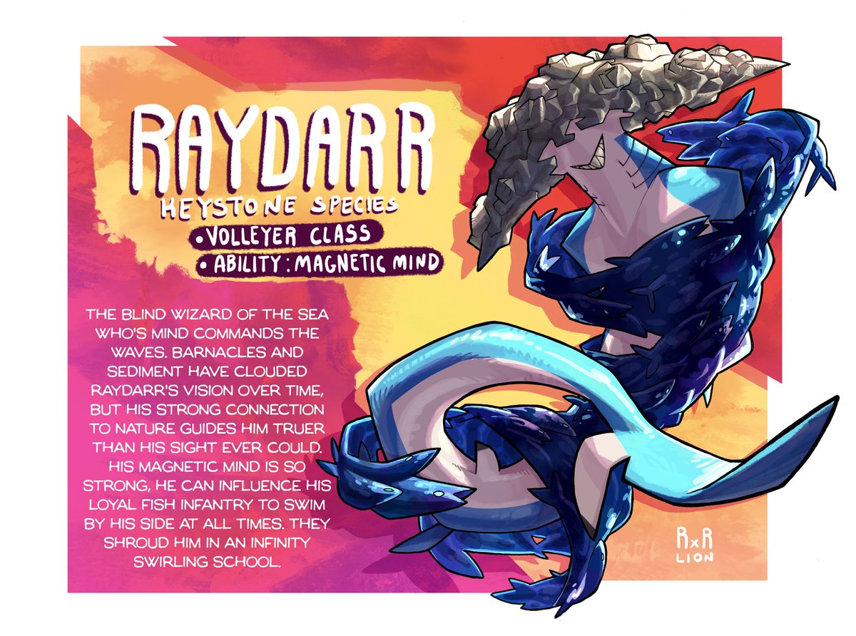 New Force of Nature profile✨Volleyers are long range fighters that can utilize magic, as well as physical weapons in battle. Raydarr usually dispatches his fish infantry to take care of physical matters, but unleashes his barnacle studded mind to take care of magical threats 