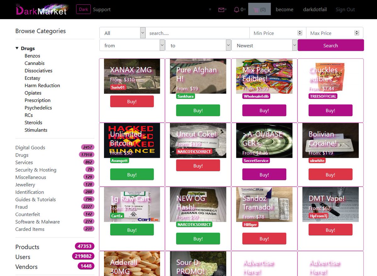 Darknet Market Search Engine