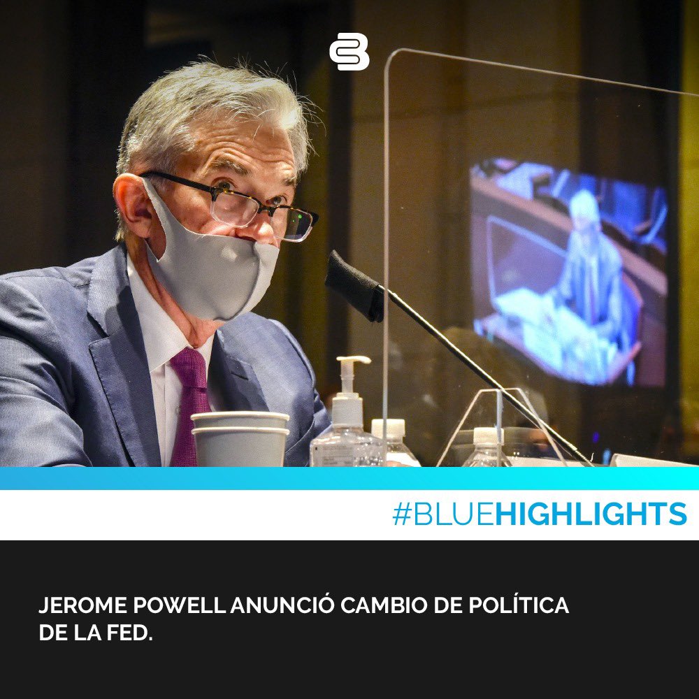 bluecfinance's tweet photo. #BlueHighlight | Jerome Powell anunció un cambio de política en la FED📰 Acordó formalmente una política de "metas de inflación promedio", lo que significa que permitirá que se ejecute "moderadamente" por encima del objetivo de la FED del 2%.

Más aquí 🔗 https://t.co/93G41u8kuq https://t.co/IuQ0PLEpQu