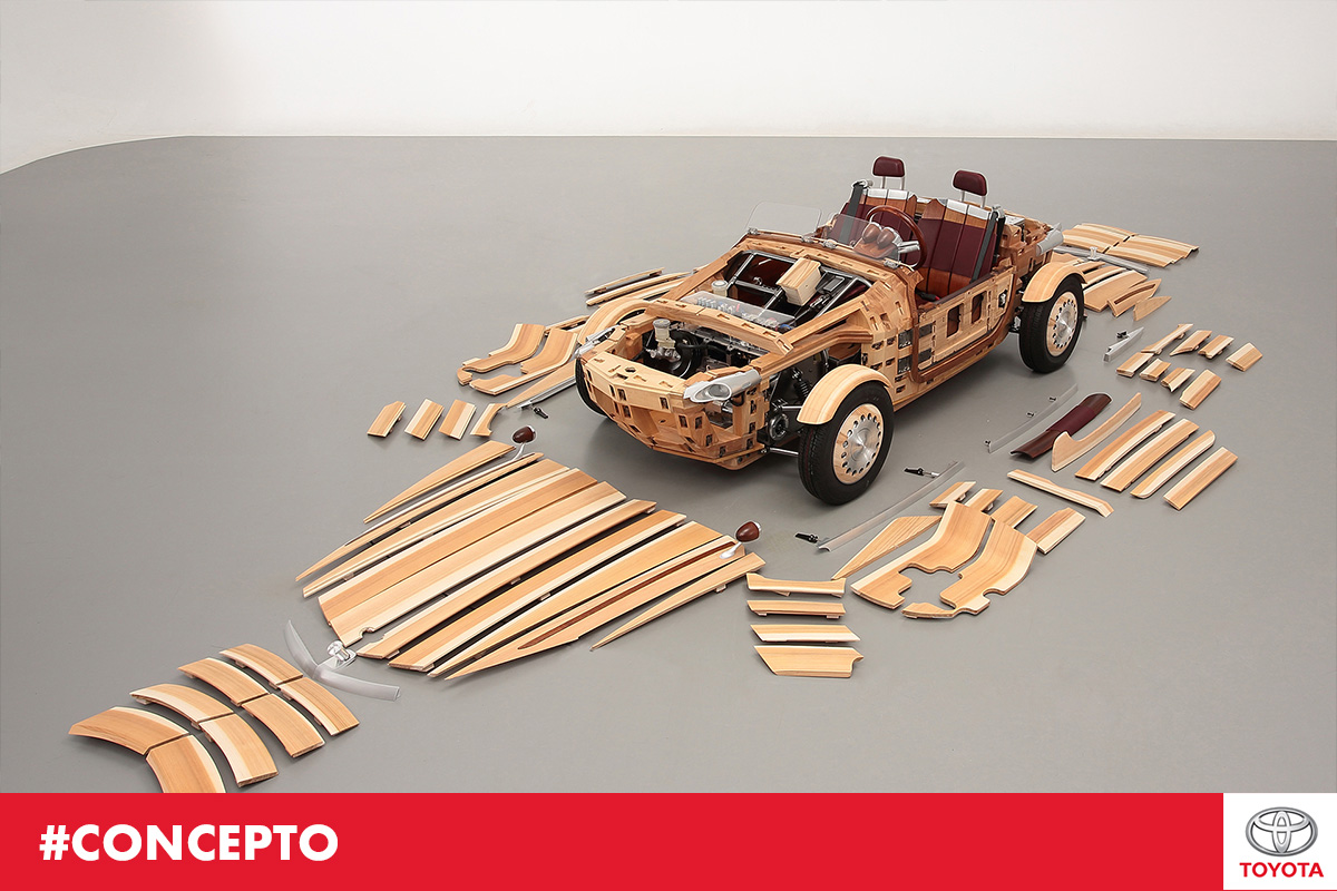 ToyotaLATAM's tweet photo. #Concepto. La carrocería del concepto Setsuna se compone de 86 paneles de madera sustituibles.

#ToyotaSetsuna #Craftsmanship #MilanDesignWeek https://t.co/EtPSGTyCZM