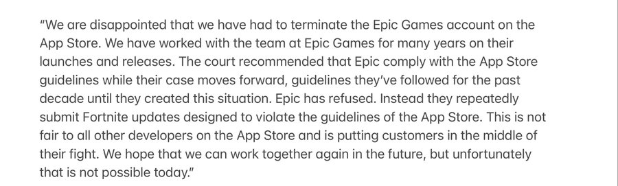 Apple Epicのapp Storeアカウントを停止 Unreal Engineは無事 Itmedia News