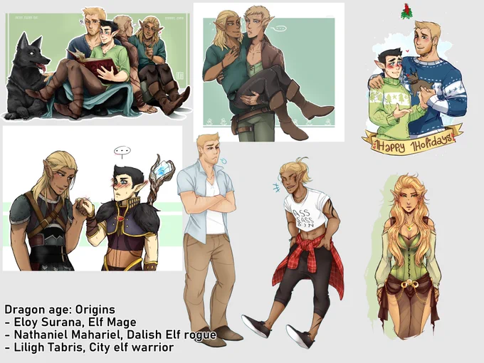 Dragon age mood, Throwback to 2014 and before when i was at my DA height- gotta love old art.. I really want to redraw some of them ? 