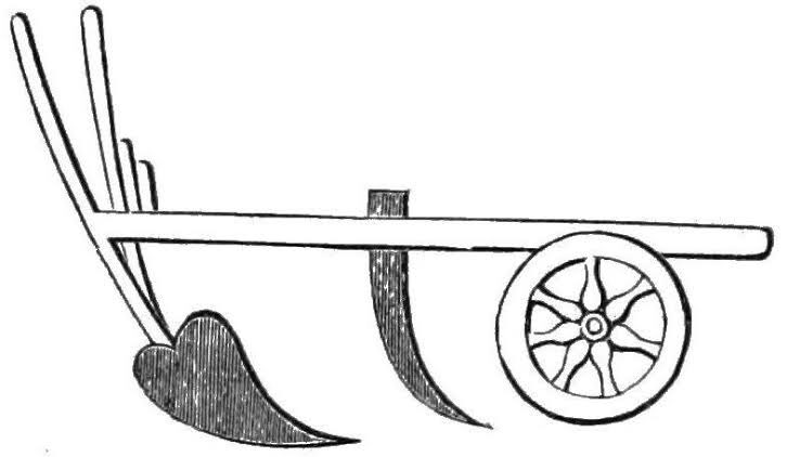 If we take it at its most literal then, we get something like THE SOWER AREPO HOLDS THE WHEELS WITH EFFORT. Below is an image of a Roman era wheeled plough. 9/10