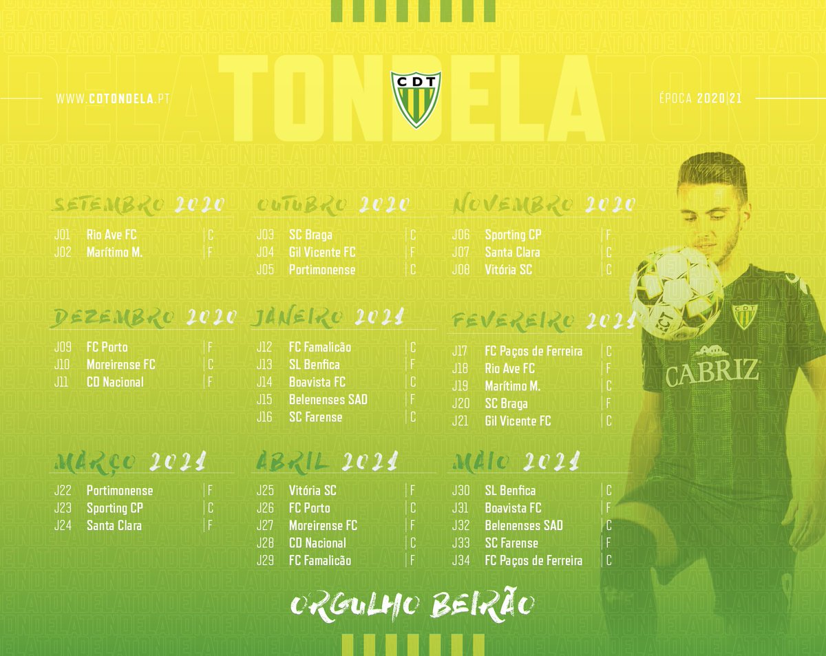 🗓 O nosso calendário oficial para a época  𝟚𝟘𝟚𝟘-𝟚𝟘𝟚𝟙 🟡🟢

#juntos #orgulhobeirão <a href="/ligaportugal/">Liga Portugal</a>