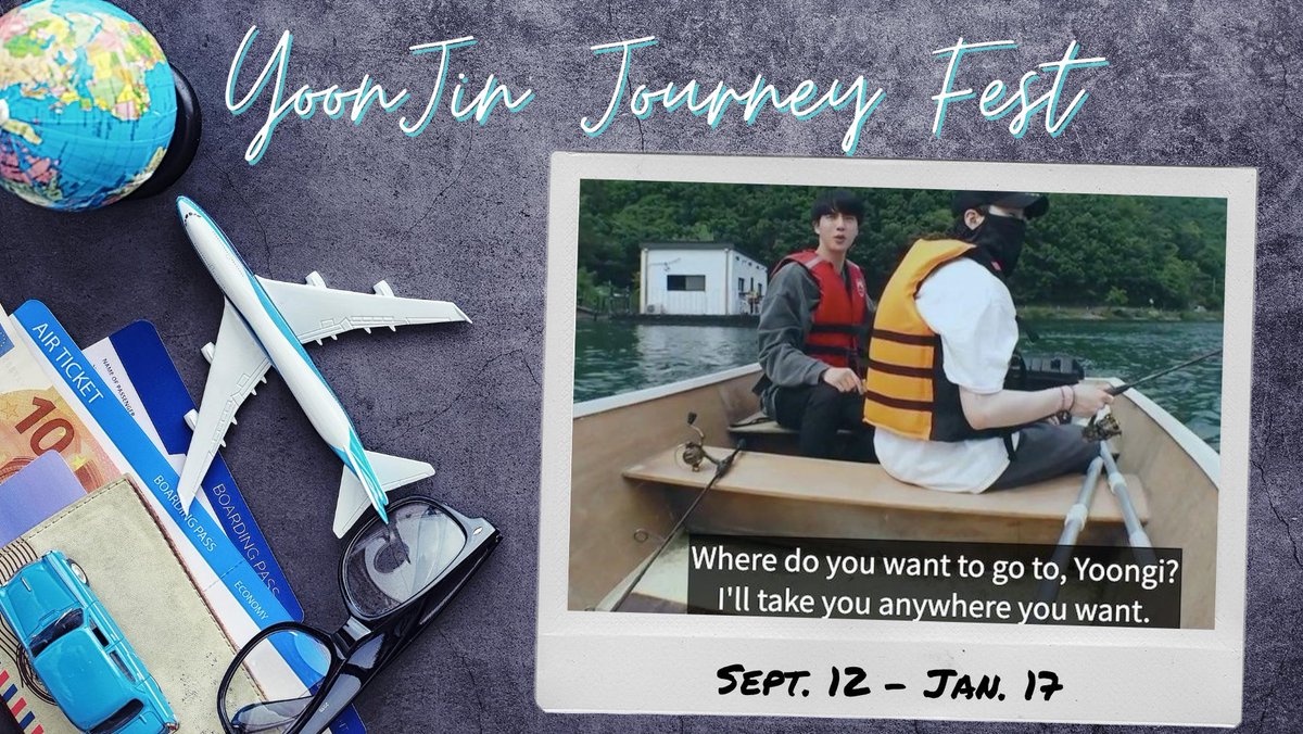 We're going on an adventure! Whether it's road trips gone wrong, honeymoons, or a trip to the store, we want stories about YoonJin going on a journey together. It's not the destination that matters, it's how you get there!

𝐏𝐫𝐨𝐦𝐩𝐭𝐢𝐧𝐠 𝐛𝐞𝐠𝐢𝐧𝐬 𝐒𝐞𝐩𝐭𝐞𝐦𝐛𝐞𝐫 𝟏𝟐!