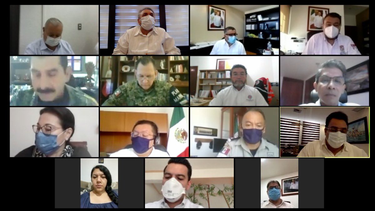 AysaGonzalez's tweet photo. La salud y la seguridad de todos los campechanos sigue siendo nuestra principal prioridad en esta emergencia sanitaria. Por ello, junto a los funcionarios federales y estatales que participamos en la Mesa Estatal para la Construcción de la Paz,(1/2) https://t.co/2XLfCuCP4a