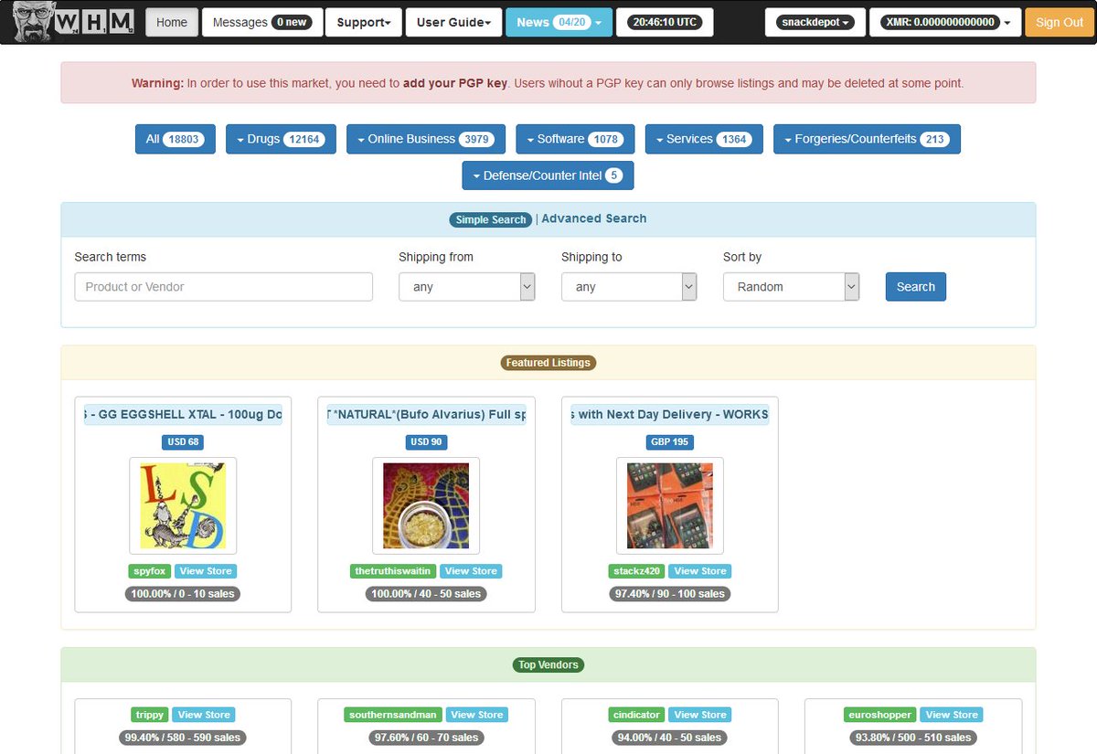 White House Market is widely seen as the most secure. PGP is required and they only use Monero. There is no hot wallet, withdraws are processed once per day. It's harder to use than Empire was, but many people who take OPSEC seriously vouch for it. 68k active buyers, 1700 vendors