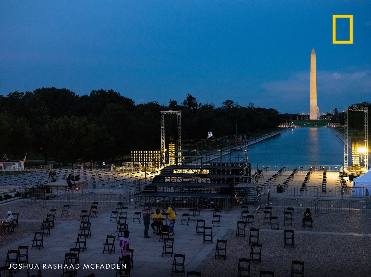 On the evening of August 27, everything was in place for the  #CommitmentMarch, including socially distanced chairs for the participantsPhoto by Joshua Rashaad McFadden  @joshua_rashaad