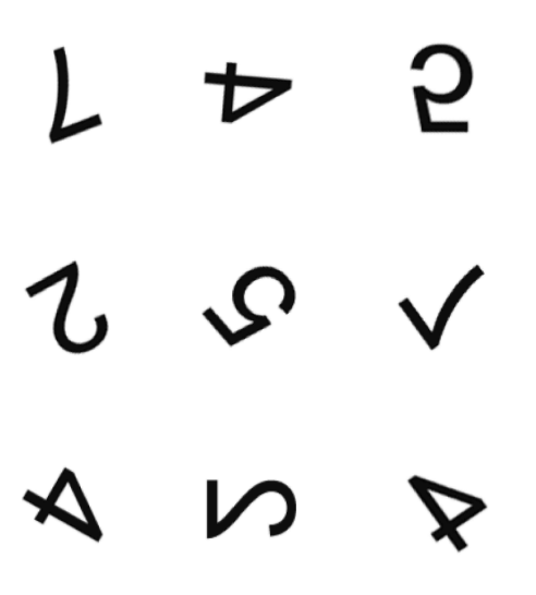 Visuospatial skills are used everyday in many way. Test your visuospatial skills by deciding whether it is a normal or reversed number.