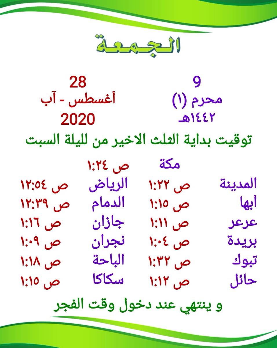 وقت صلاة الفجر الباحه