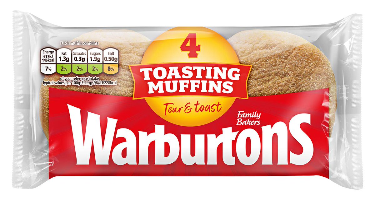If anyone wants to know, here's how to do it.1. Get Warburton's muffins – don't go for the cheaper home brand. Don't cut them, tear them (hold in both hands, put fingers in and tear carefully into even halves) – this gives you the rougher surfaces when toasting.