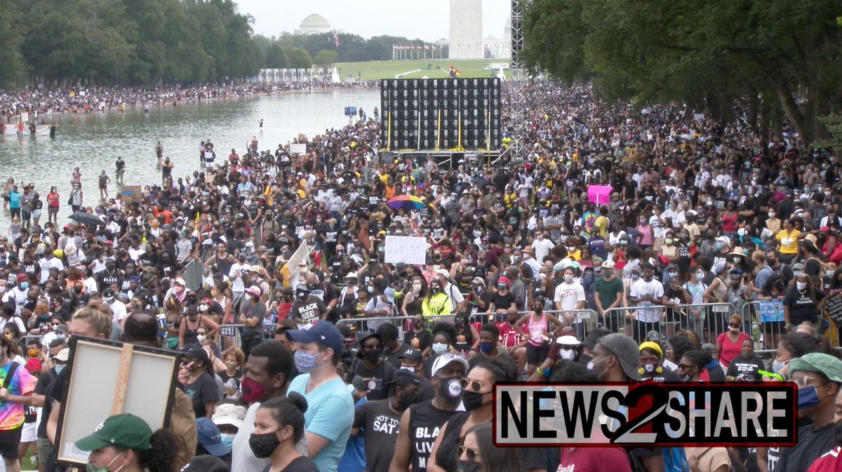 I also today filmed a unique, roving uncut crowd shot during the speeches of MLKIII, Al Sharpton, and the families of Jacob Blake, Breonna Taylor, and George Floyd.Screenshots below. Since I didn't get to livestream, I will premiere that totally uncut, but it will take a while.