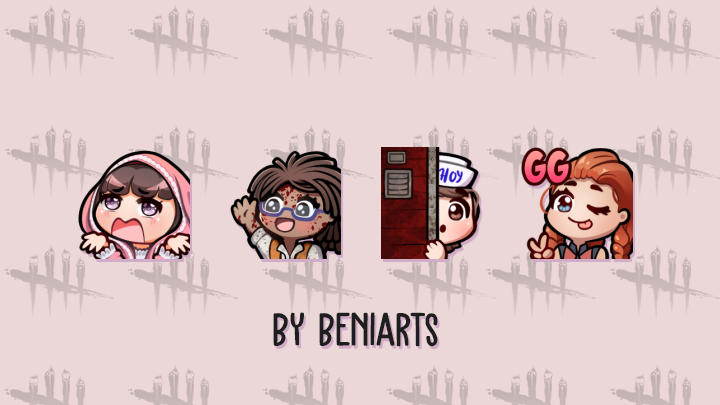 B E N I Hello I M An Emote Artist For Twitch And Discord And A Huge Fan Of Dbd Too Here A Bit Of What I Do 3 Dbddiscord