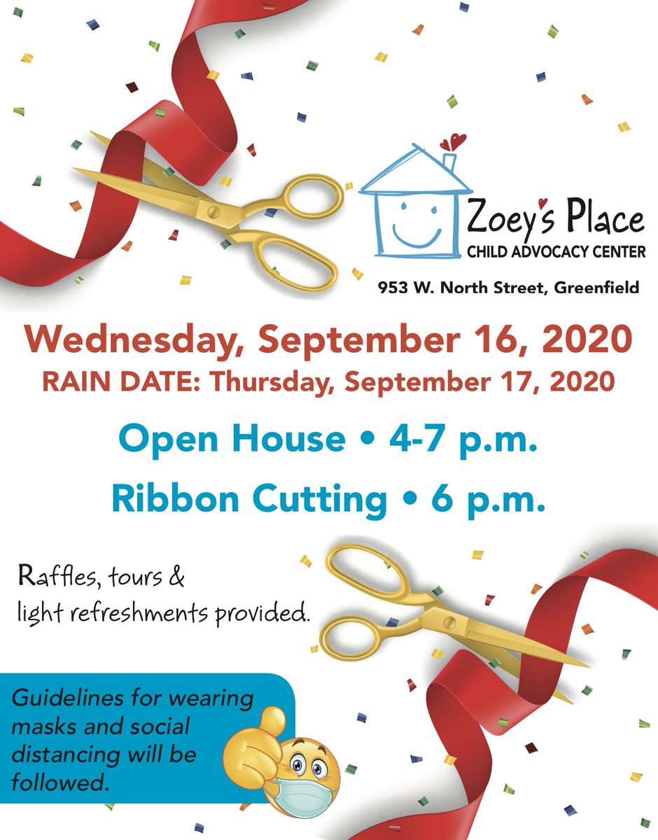 ZoeysPlaceCAC's tweet photo. Come join us as we celebrate the grand opening of the first child advocacy center in our community! A place where children can feel safe, supported, and empowered. 💙 

#ZoeysPlaceCAC #ZPCAC https://t.co/4FW6vfAvBO