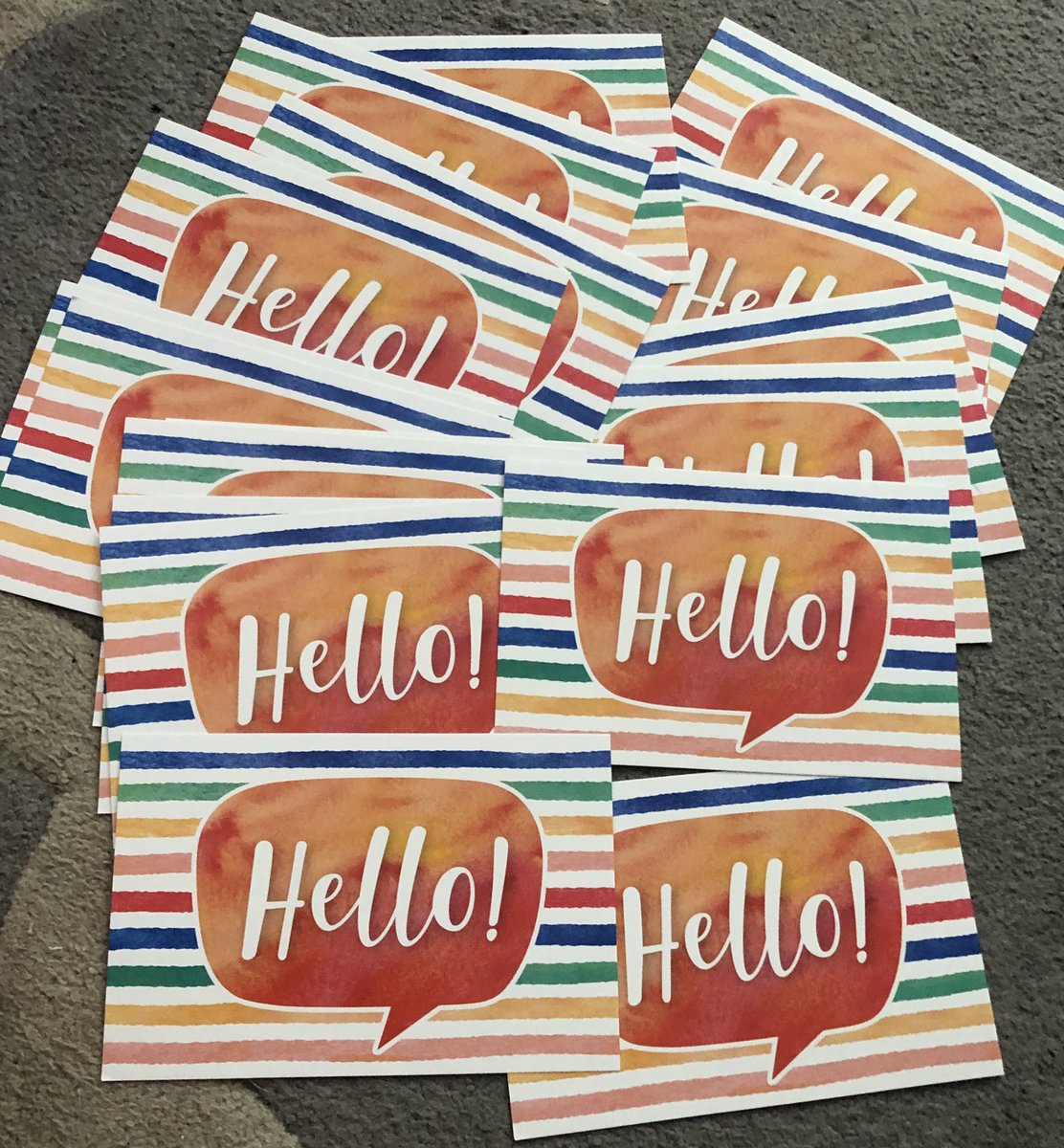 Excited for these to be delivered! After listening to <a href="/DrDougBolton/">Doug Bolton</a> present to the DHS staff a few weeks ago, I loved the idea that was shared about students getting a postcard in the mail! Building community one postcard, zoom call, individual check-in at a time! #WarriorPride