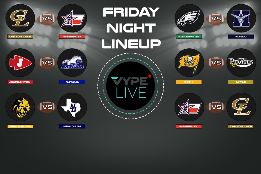 Are you ready for some football! Week 1 for 1A-4A kicks off in just a few short hours and we have 5 games available! Click the link to watch vype.com/vype-live-line…