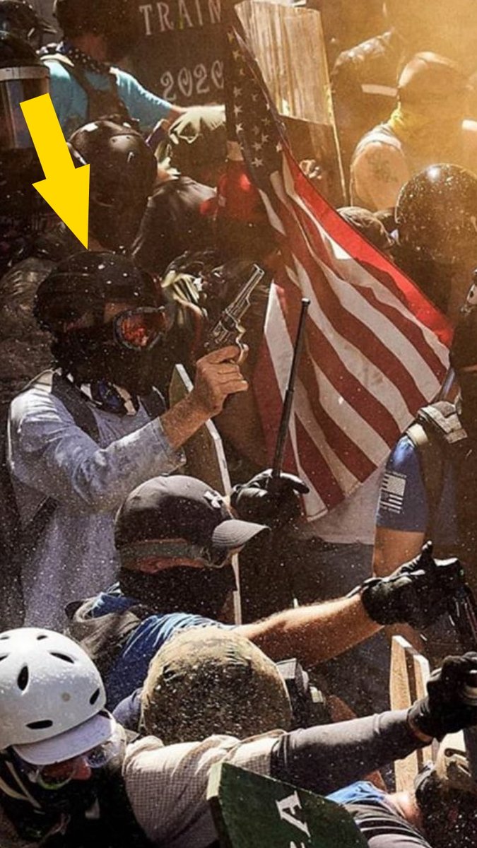 Individual #13:- Attended 08/22/2020 rallyAssaulted multiple people.Discharged a weapon in a crowd. https://twitter.com/PNWAntifascist/status/1298054997414785042