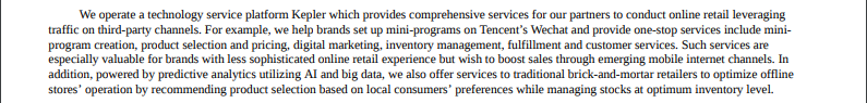 It's a smart move, especially as livestreaming/social commerce take hold in the US. But what would it look like? Oh,  http://JD.com  has a service to help its merchants set up mini-programs. That's looks like something Walmart can do.