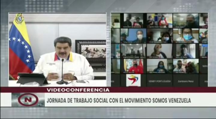 MercalOficial's tweet photo. Pdte. @NicolasMaduro recibe balance y propuestas, a través de videoconferencia, de todos los coordinadores y coordinadoras del Movimiento Somos Venezuela a escala nacional
.
#SomosProtecciónSocial https://t.co/kBzpCX85CF