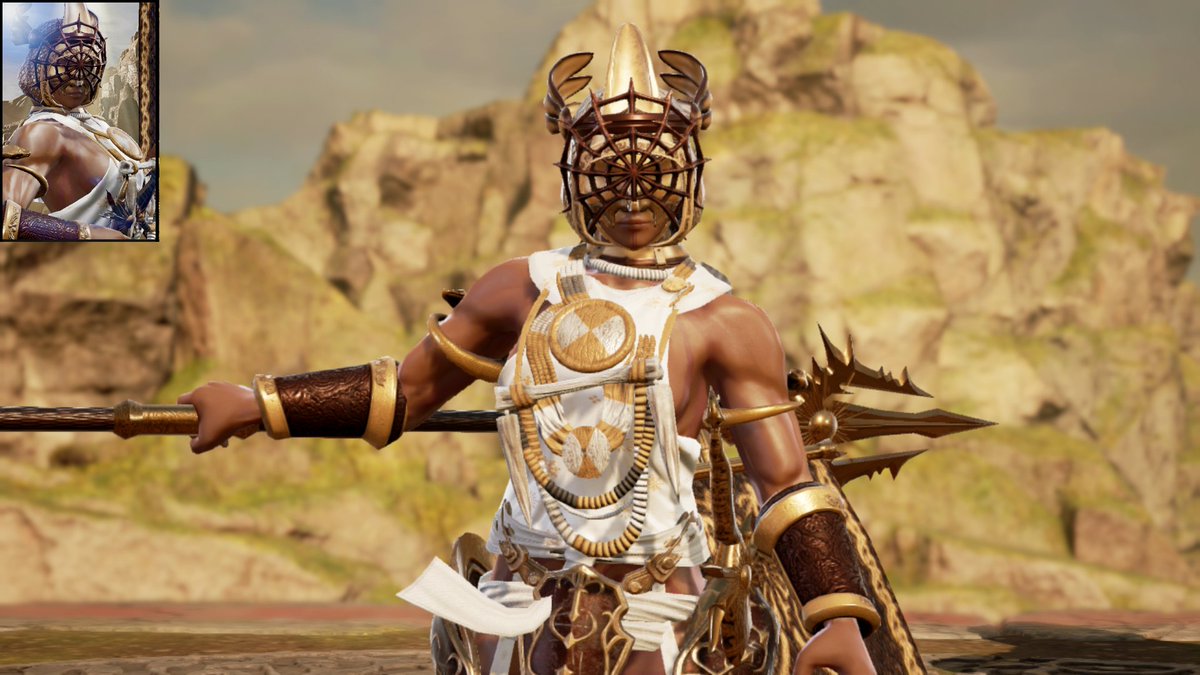 Flo_117_'s tweet photo. 🛕🛡️⚔️ Rêza Ngal; Exalted Temple Guardian, First Akolyth of the Sacred Recreation ⚔️🛡️🛕
#SCVI #SOULCALIBURVI #ソウルキャリバー6 #ソウルキャリバーVI #H2Flow #Hilde #SCVI_HIL #CaS #CreateASoul #costume #creation #OC #nubian #fantasy #story https://t.co/b1ooDBop7a