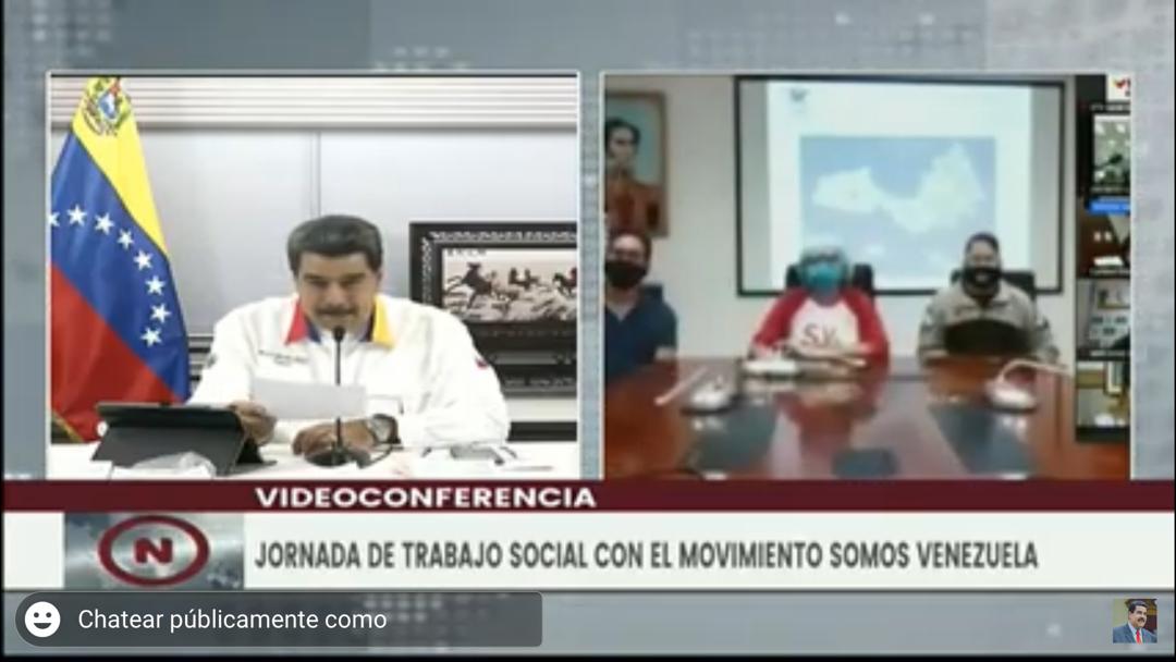 DanteRivasQ's tweet photo. Hoy participamos con la coord. de #SomosVenezuela Luisa Rodríguez y el cmdt. del VEN911 J. Suárez en videoconferencia con el Pdte. @NicolasMaduro Junto a los brigadistas de este hermoso movimiento seguimos protegiendo a nuestro pueblo! Vienen grandes victorias para #NuevaEsparta https://t.co/odCmOU0baM