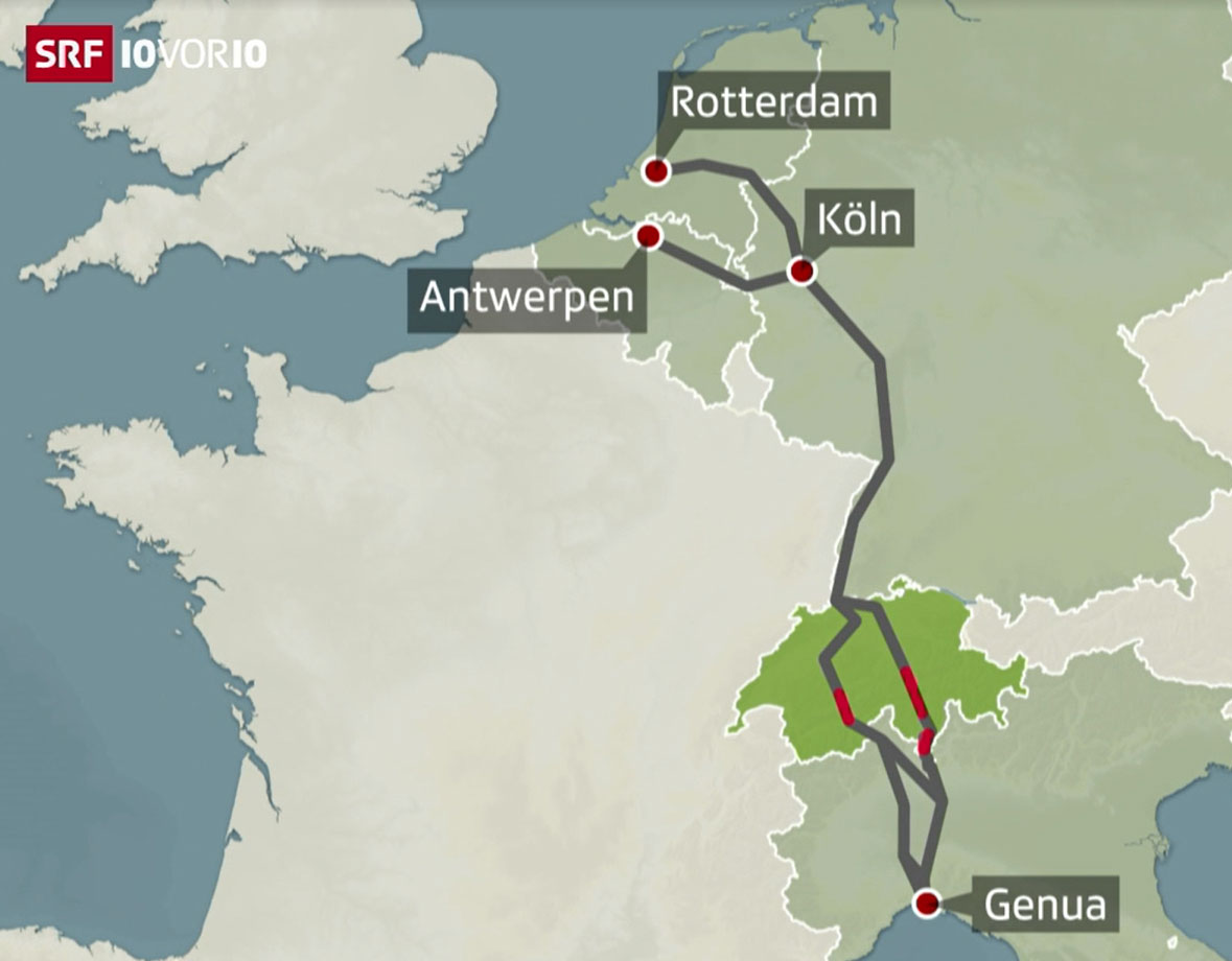 SRF 10vor10: Fertigstellung der #NEAT mit der Inbetriebnahme des Ceneri-Basistunnels. Doch es bestehen noch Hindernisse für die Verkehrsverlagerung durch die Schweiz wegen fehlender Ausbauten der Zulaufstrecken. https://t.co/uXTElchk0D /Im https://t.co/ZPsqec3wS4
