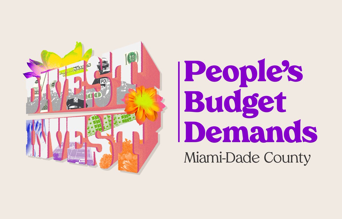 2020 has been a year of mass layoffs, evictions, and endless police terror. We're fighting back against unjust systems of power and violence by demanding a  #MiamiPeoplesBudget to support our neighborhoods with COVID recovery and invest in a future we can belong to with dignity