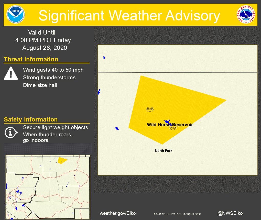 Significant Weather Advisory for North Central Elko County until 400 PM