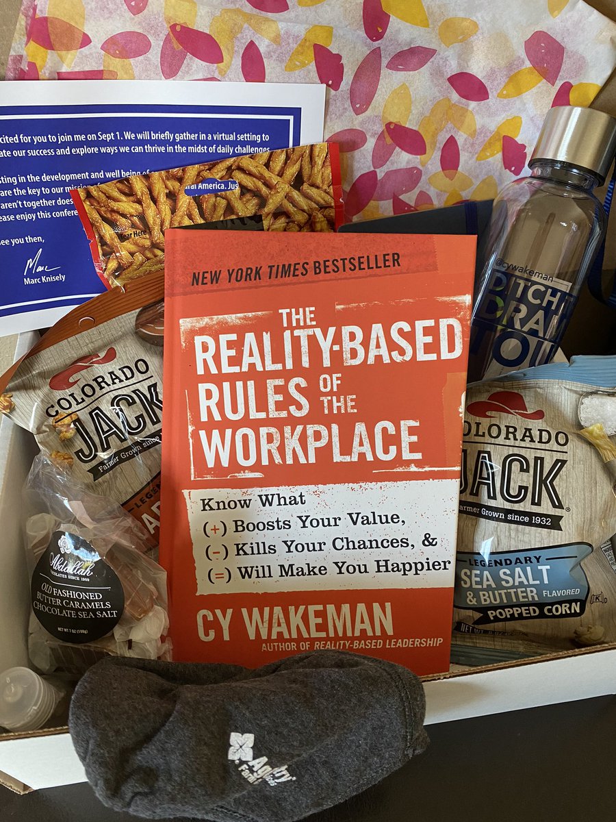 AgKellyMcD's tweet image. Conference box of goodies + weekend reading to prepare us for @cywakeman on Sept 1. Can’t wait! #LearnwithAgC