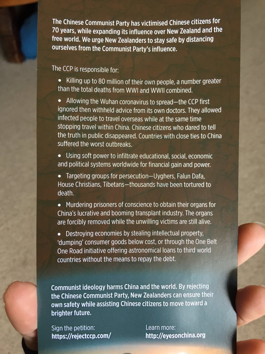 JennyIFW's tweet photo. Whoever put this in our mailbox this morning 👍
Nice to know more people are aware. I lost my job and a company I loved working for shut down due to the effects of the CCP Virus. It didn’t have to be this way. 
#CCP #WeKnowWhatYouDid #RejectCCP #Criminal #CrimesAgainstHumanity https://t.co/tQ99AO4ryX
