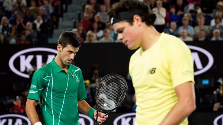 World number one Novak Djokovic will play Milos Raonic in the final of the Western and Southern Open after edging out Spain's Roberto Bautista Agut in the semi-finals in New York. Full story 👉 bbc.in/34VnH5V #bbctennis