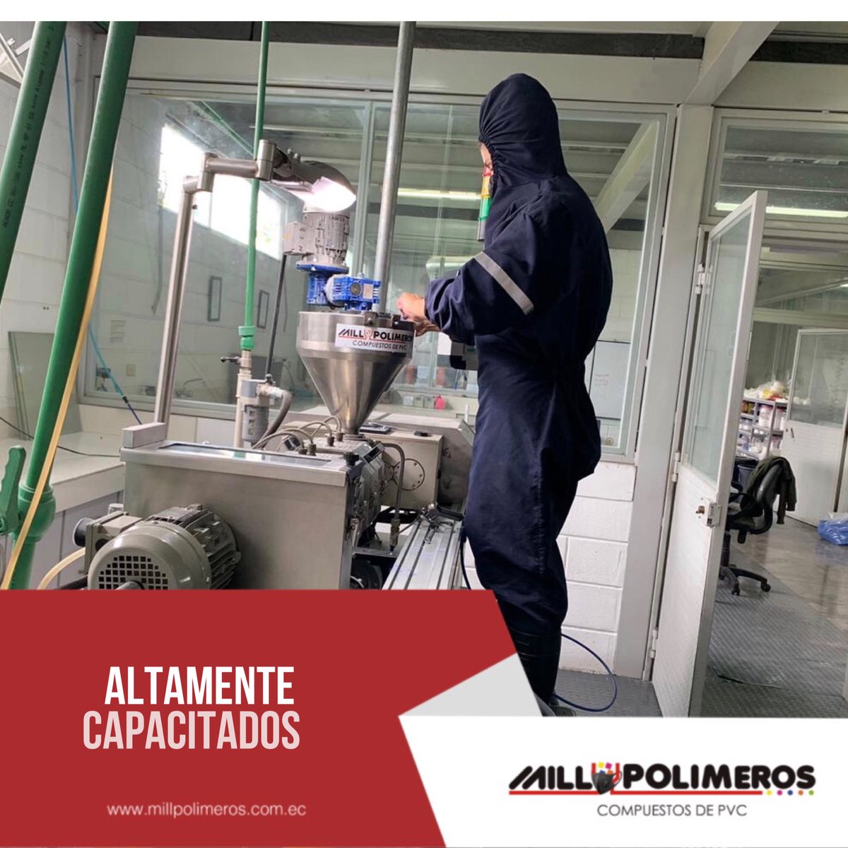 Contamos con Ingenieros y Personal Técnico altamente capacitado. 💪🏼

#millpolimeros #compuestosdepvc #pvc