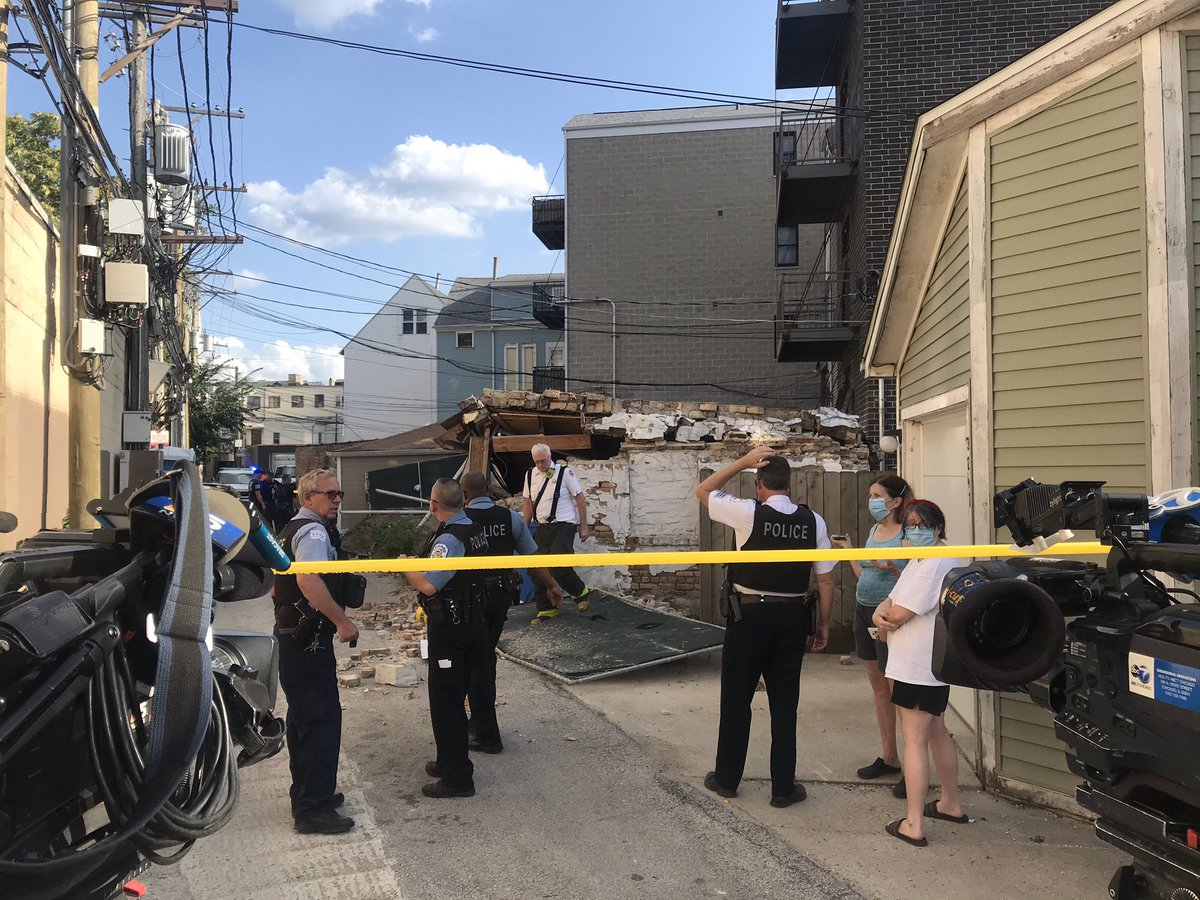 On the scene of a garage collapse in Lakeview - one man is badly hurt, he was pinned beneath the rubble. I spoke with a neighbor who called 911. More in my live report coming up at 6 <a href="/nbcchicago/">NBC Chicago</a>