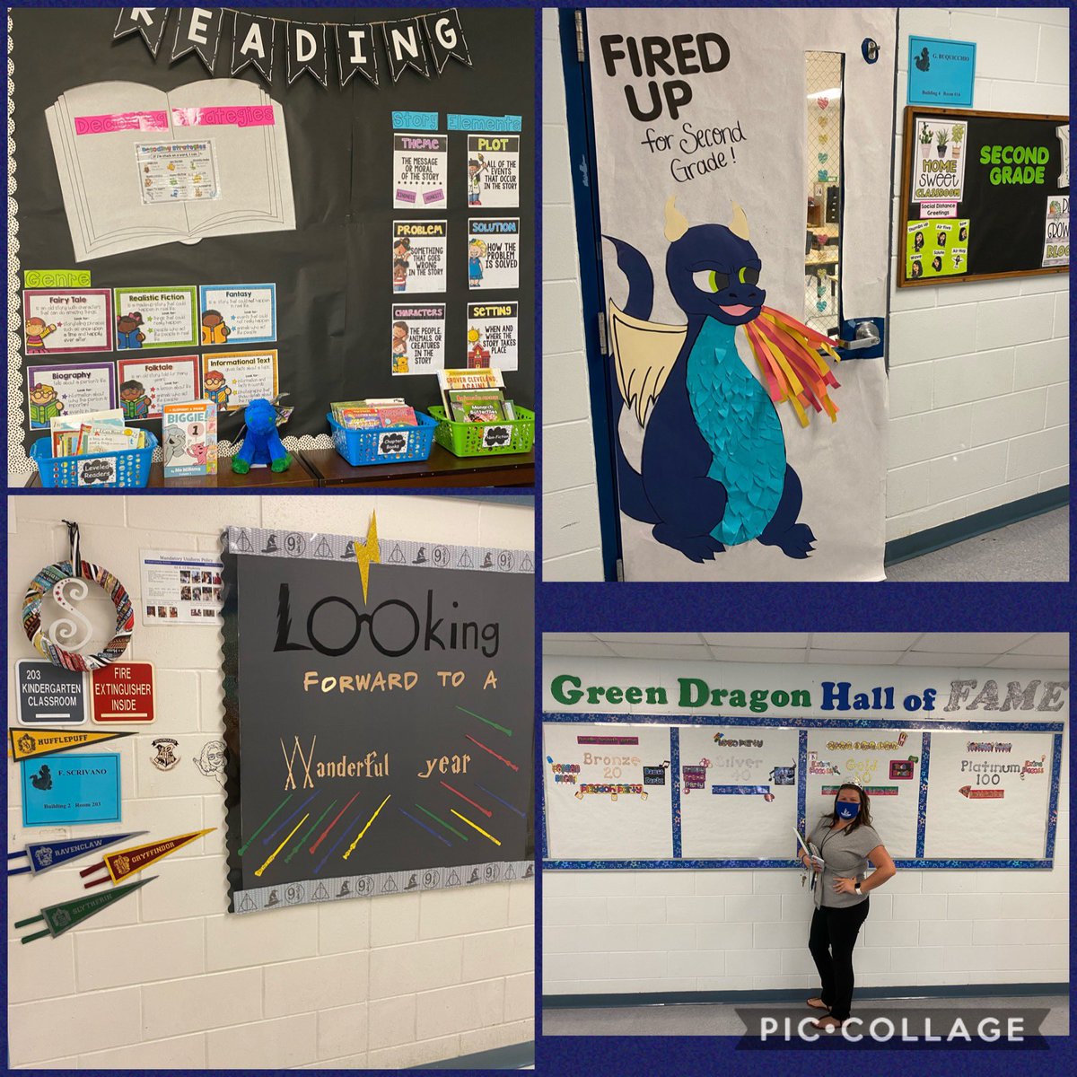 sdedragons's tweet photo. We had our first door/bulletin board decorating competition of the year! Check out the amazing  job our teachers did!!! #contest #doordecoration #bulletinboard #backtoachool https://t.co/iQ0OPnAufN