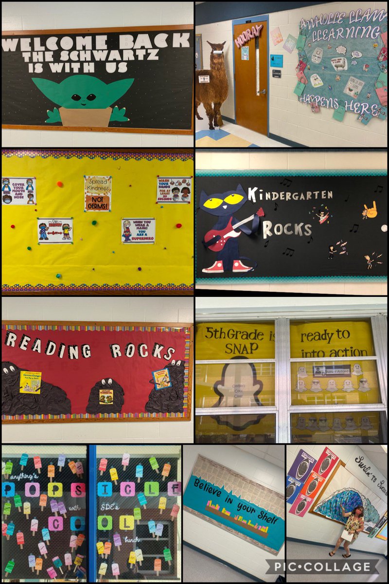 sdedragons's tweet photo. We had our first door/bulletin board decorating competition of the year! Check out the amazing  job our teachers did!!! #contest #doordecoration #bulletinboard #backtoachool https://t.co/iQ0OPnAufN