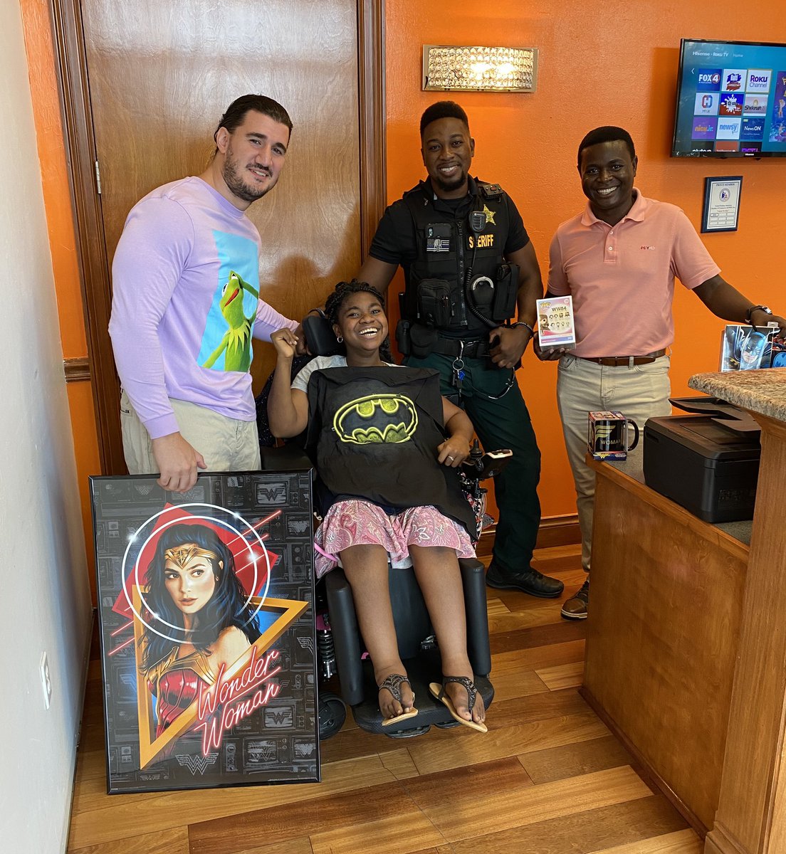 ToddTurfe's tweet photo. The world needs to meet my hero Lulu aka Ms. Unstoppable! She is a warrior who doesn’t let cerebral palsy limit her ability to accomplish whatever she desires. I surprised Lulu at work where she is the Director of Social Media and Events for PEYKO. https://t.co/ts4CDqptu8