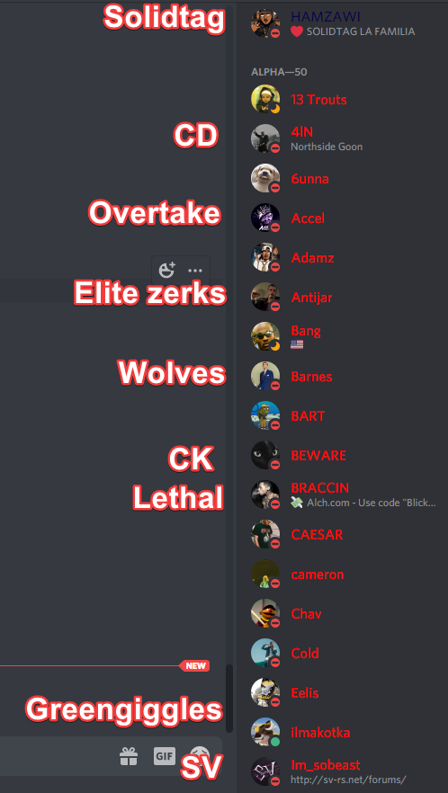 Kanini_OSRS's tweet photo. Failing Solidtag attempted to revive their DEAD team by recruiting any TRASH they could find - 30 Man memberlist to 90 man memberlist in a matter of 2 days

The Result? Mass Recruited GARBAGE. And dozens of SPIES.

The image below speaks for itself!
9 Teams! https://t.co/c66aQ445rb