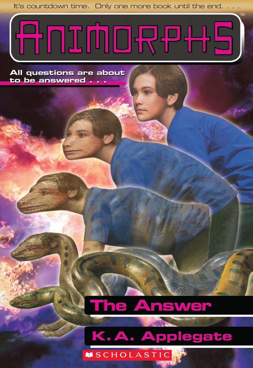  #animorphs  #TheAnswerDuring slug alien invasion,boy offers to broker deal between centipede & deer aliens-And with his alien infested brother.Then he secretly boards mothership, blackmails dog robot, sacrifices some disabled kids & commits genocide. His cousin's fate awaits...